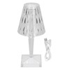 LED Crystal Table Light USB Charging Transparent Prism Dimmable Desk