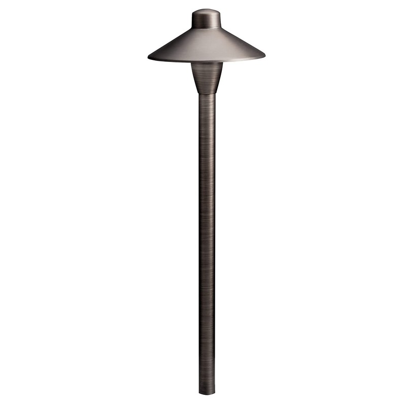 Kichler 12V Path Light in Textured Architectural Bronze, Durable Landscape