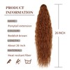 FAELBATY Ponytail Extension Claw 26" Orange Long Fluffy Thick Curly