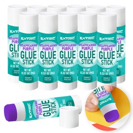 Purple Glue Sticks for Kids, Stick Glue Bulk Classroom 12 Count, 0.32 Ounce All Purpose, Washable for Kids School and Home Use