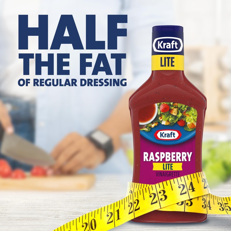Kraft Lite Raspberry Vinaigrette, 16 fl oz Bottle