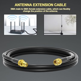 onelinkmore Low-Loss Coaxial Extension Cable 3Ft RG58 SMA Female to SMA Male Extension RF Coaxial Cable Connector and Two-Way Radio Applications Pure Copper 50 ohm RF Jumper Cable