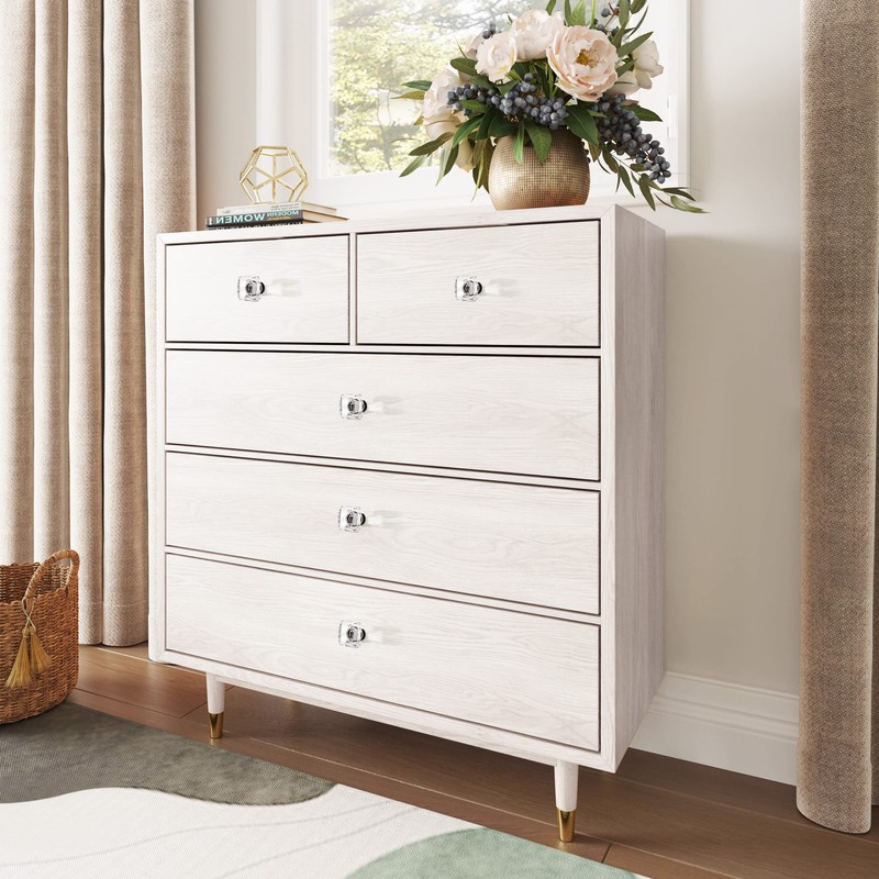 coolnews 4 Pack Crystal Glass Cabinet Knobs Dresser Knobs Drawer