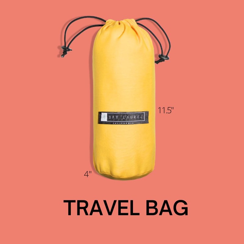 BAY LAUREL Turkish Beach Towel with Travel Bag 39 x