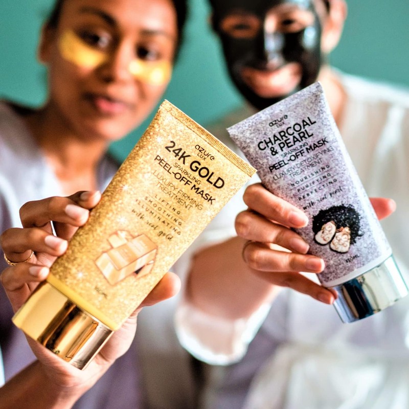 AZURE Sparkling Peel-Off Masks Bundle - Rose Gold Hydrating Peel-Off