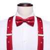 Dubulle Christmas Suspender and Bow Ties for Men Silk Xmas