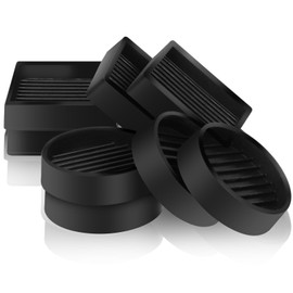 Tanstic 8Pcs 2x2 Square Rubber Furniture Caster Cups Round Rubber Caster Cups Rubber Anti Skid Caster Cups Rubber Furniture Coasters Non Slip Furniture Pads for Couch Table Bed(Black)
