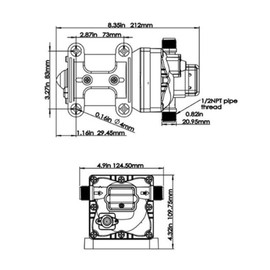 Electric Diaphragm Pump, 110V Diaphragm Water Pump w/Filter, 5 GPM 55PSI High Pressure On Demand Self Priming Water Booster Pump for Vehicle Cleaning