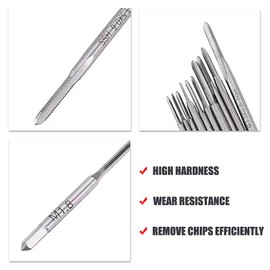 Micro Drill Bit Tap Set, 10pcs Mini Metric Thread Tap Set M1 M1.2 M1.4 M1.6 M1.7 M1.8 M2 M2.5 M3 M3.5 Small Machine Hand Threading Tapping Tool