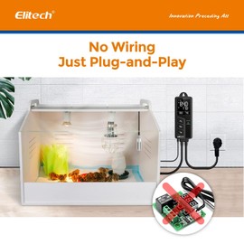 Elitech Temperature and Humidity Controller Prewired 220V Digital Thermostat Humidistat for Greenhouse Planting Reptile Homebrew Seeding Incubation, STC-1000Pro TH