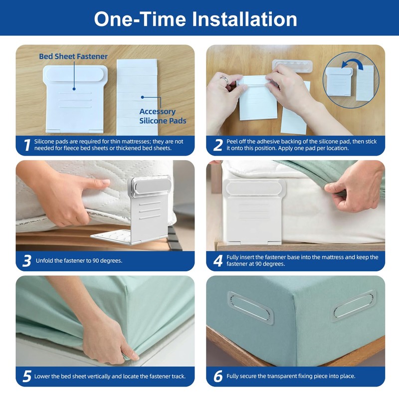 INFOTOP Bed Sheet Holders for Corners,Fitted Sheet Holders Keep Sheets