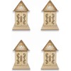 Paquete Kit de 4 Nichos Con Techo Triangular Altar Ofrenda