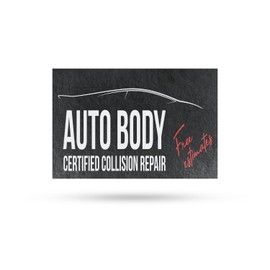 Auto Body Full Collision Repair Vinyl Decal 24 Inch x 36 Inch Weatherproof Heavy-Duty Adhesive Backing | Professional Vehicle Restoration, Paint Work | Made in USA