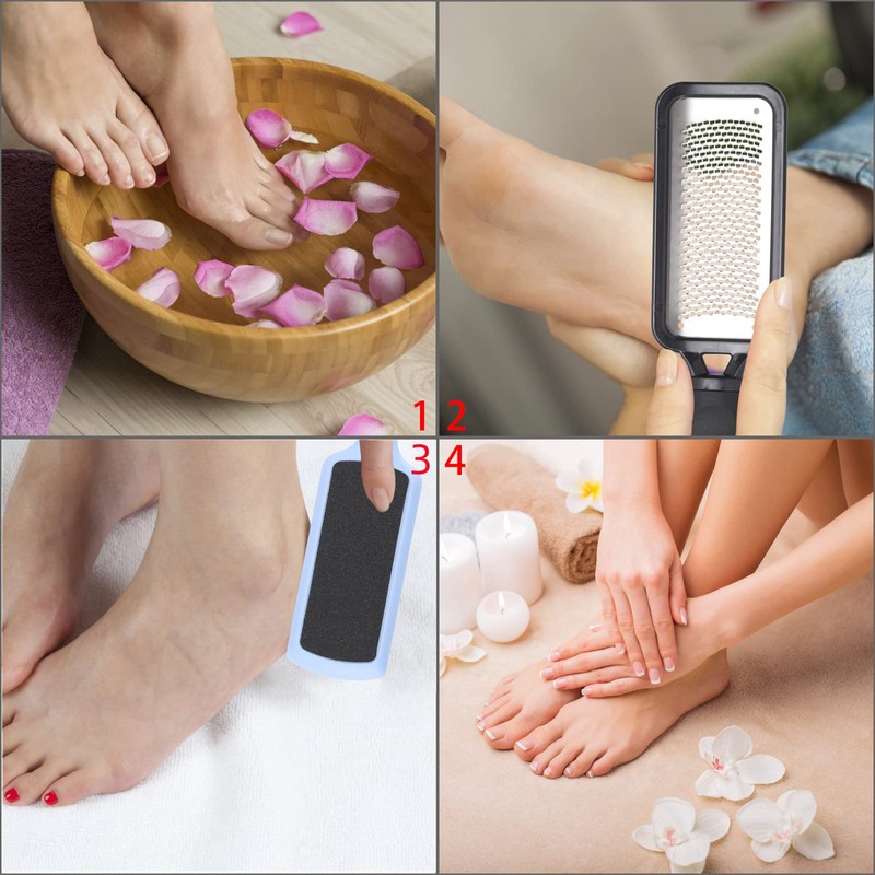 3 Pieces Colossal Foot Files Kit Foot Scrubber Foot Rasp