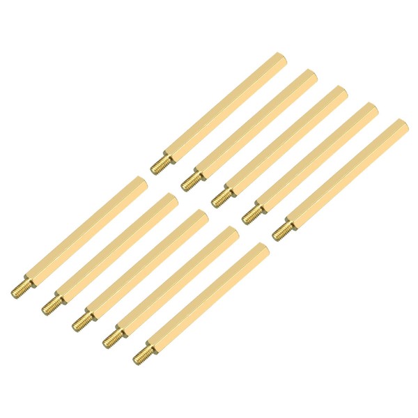 YOKIVE 20 Pcs Brass Hexagon Threaded Spacer, Hex Spacer with