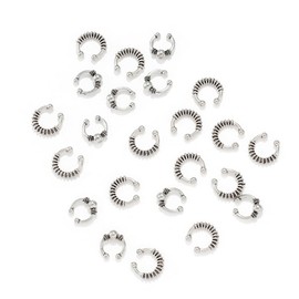 Formery Cornrows Braided Accessories Silver Metal Loc Hair Beads Jewelry African Deadlock Cuff Ring Jewels for Black Women (Pack of 40)