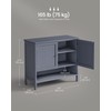 VASAGLE Shoe Cabinet, 3-Tier Shoe Storage Organizer, Modern Freestanding Cabinet