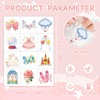 CHARLENT Pack of 108 Glitter Princess Temporary Tattoos for Girls