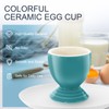 vibedor 2 Pcs Colorful Ceramic Egg Cups Caribbean
