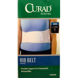 Curad Universal Rib Belt, Supports Bruised or Broken Ribs, High Quality, Elastic Material for Comfort, Contoured, Unisex, Fits 28" - 50", 1 Belt