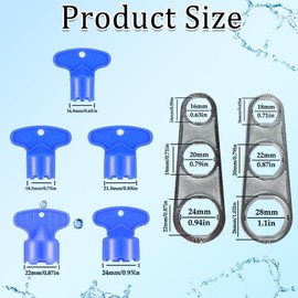 5 Stück Schlüssel Für Perlator und 1 Stück Wasserhahn Entkalker Aufsatz, Perlatoren Für Wasserhähne Ideal zum Reinigen von, Wasserhahn Sieb Für M16,5, M18,5, M21,5, M22,5, M24