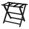Homeroots Earth Friendly Black Folding Luggage Rack With Black Straps