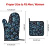 Sea Turtle Print Heat Resistant BBQ Gloves Oven Mitts and