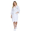 Lotus Linen Bathrobe for Women - Short Waffle Weave Cotton