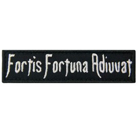 EmbTao Fortis Fortuna Adiuvat Fortune Favors The Brave Morale Parche táctico bordado con cierre de gancho y bucle emblema