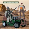 13PCS Military Combat Toy Sets with Watchtower Building Dinosaur Park