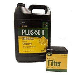 John Deere Original Equipment Oil Change Kit Filter and Oil - (1) M806419 + (1) Gallon 15W-40
