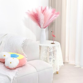 MUUNC Pink Pampas Grass Decor 30 Pcs 21.7 Inch Faux Pampas Grass Bulk Artificial Dried Flowers Small Vase Filler Pompas Grass.