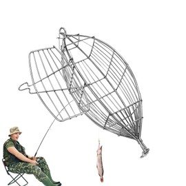 Crawfish Trap Bait, Cage for Shrimp, Stainless Steel Accessories Lure Basket Nest for Carp Groundbait Maggots Reef Area