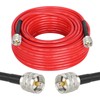 MOOKEERF RG8X Coaxial Cable 50ft,CB Coax Cable,UHF PL259 Male to