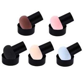 Vaguelly 5pcs Makeup Powder Applicator Mushrooms Face Powder Puff Dry Wet Sponge Puff