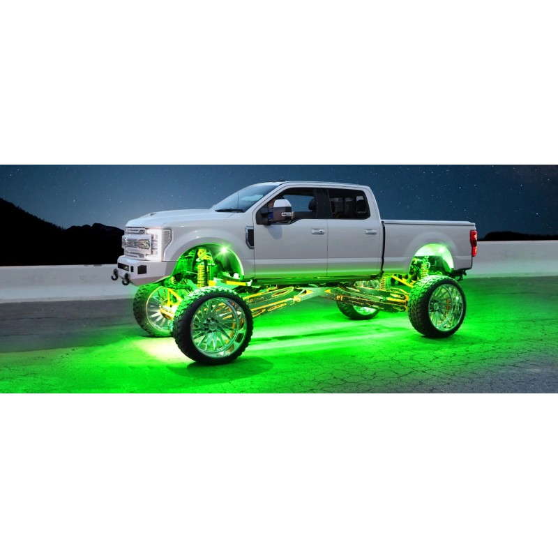 MICTUNING 8Pcs RGB LED Rock Lights Car Underglow Underbody Neon