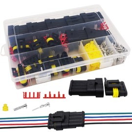 Twippo 14 Kits 4 Pin Connector Automotive Electrical Connectors Quick Connect 4 Pin Wire Connectors Waterproof Connector 4 Way Wire Connector