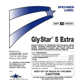 Gly Star 5 Extra (2.5 Gallons) by Agri Star - Compare to Roundup Custom, Glyphosate Concentrate...53.8%