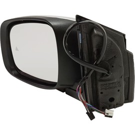 Kool Vue Driver Side Power Heated Mirror for Dodge Grand Caravan Chrysler Town & Country 2009-2016 With Signal Light, Blind Spot Light & Memory Chrome