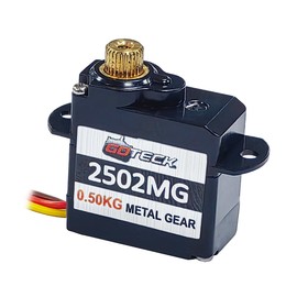 GOTECK 2PCS 2g Mini Servo, Micro Full Metal Gear Digital Servo,for RC Car Model Boat Fixed-Wing Helicopter Airplane Robot Toy