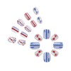 4th of July Press on Nails Short Square Fake Nails