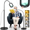 10X Magnifying Glass with Light and Stand, Rectangular Real Glass