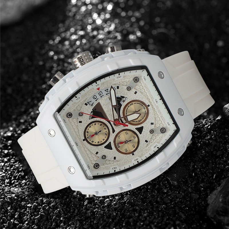 Multifunctional Men Sport Watch 30m Waterproof Rubber Strap Fashionable Digital
