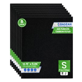 Bagean C545 Carbon Prefilter S - Compatible with Winix Air Purifier Filter Replacement - Fits Winix C545 Replacement Filter - Activated Carbon Filters Absorb Odors and Freshen the Air (8-Pack)