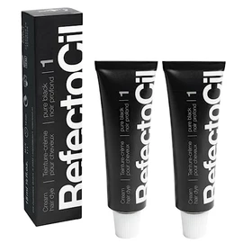 RefectoCil Eyebrow and Eyelash Tint 2-Pack – Professional Hair Tint for Long-Lasting Color – Black (#1)