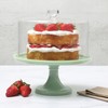 Martha Stewart Highbrook 10 Inch Jadeite Cake Stand with Glass