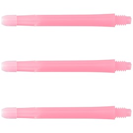 L-Style Dart Shafts: Durable Plastic Dart Shafts - Shocking Pink 330 (Long)
