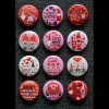 Valentines Gnomes - Pinback Buttons - 1 1/2 Inch