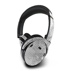 MightySkins Carbon Fiber Skin Compatible with Bose QuietComfort 45 Headphones Viper Snow | Protective, Durable Textured Carbon Fiber Finish | Easy to Apply | Made in The USA