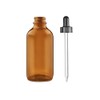United Scientific™ 4oz (120mL) Leakproof Flint Glass Dropper Bottles, Amber